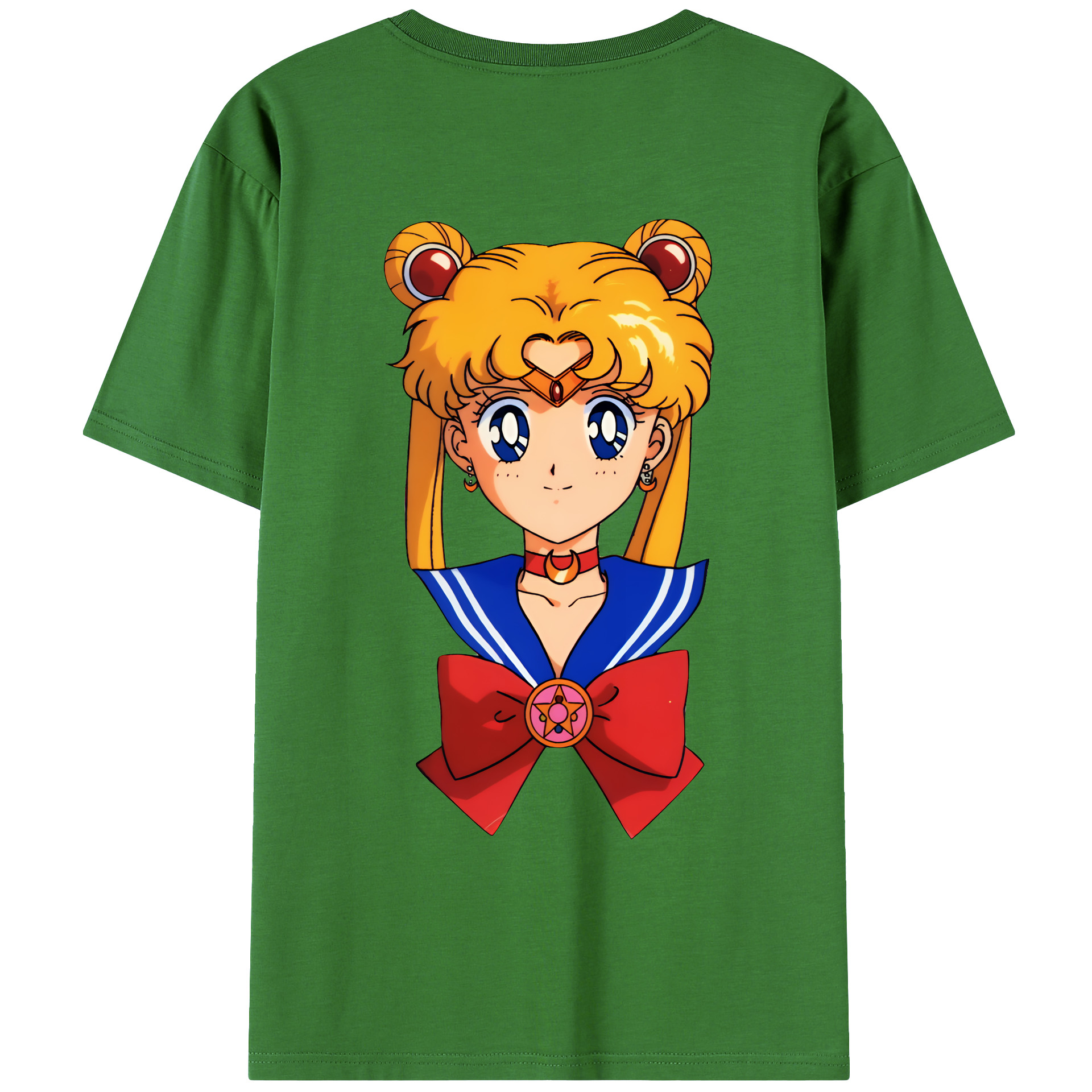 （画像用） 美少女戦士セーラームーン 月野 うさぎ つきの うさぎ Sailor Moon Tsukino Usagi レディース半袖Tシャツ(バックプリント)